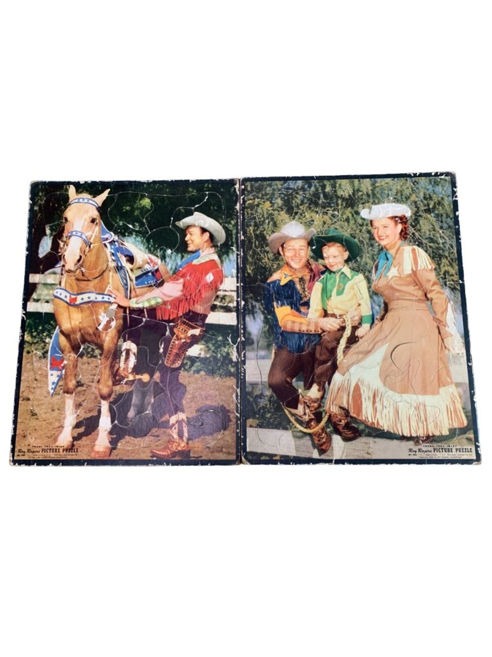 1953 Frame Tray inlay Roy Rogers Picture Puzzle Set Vintage